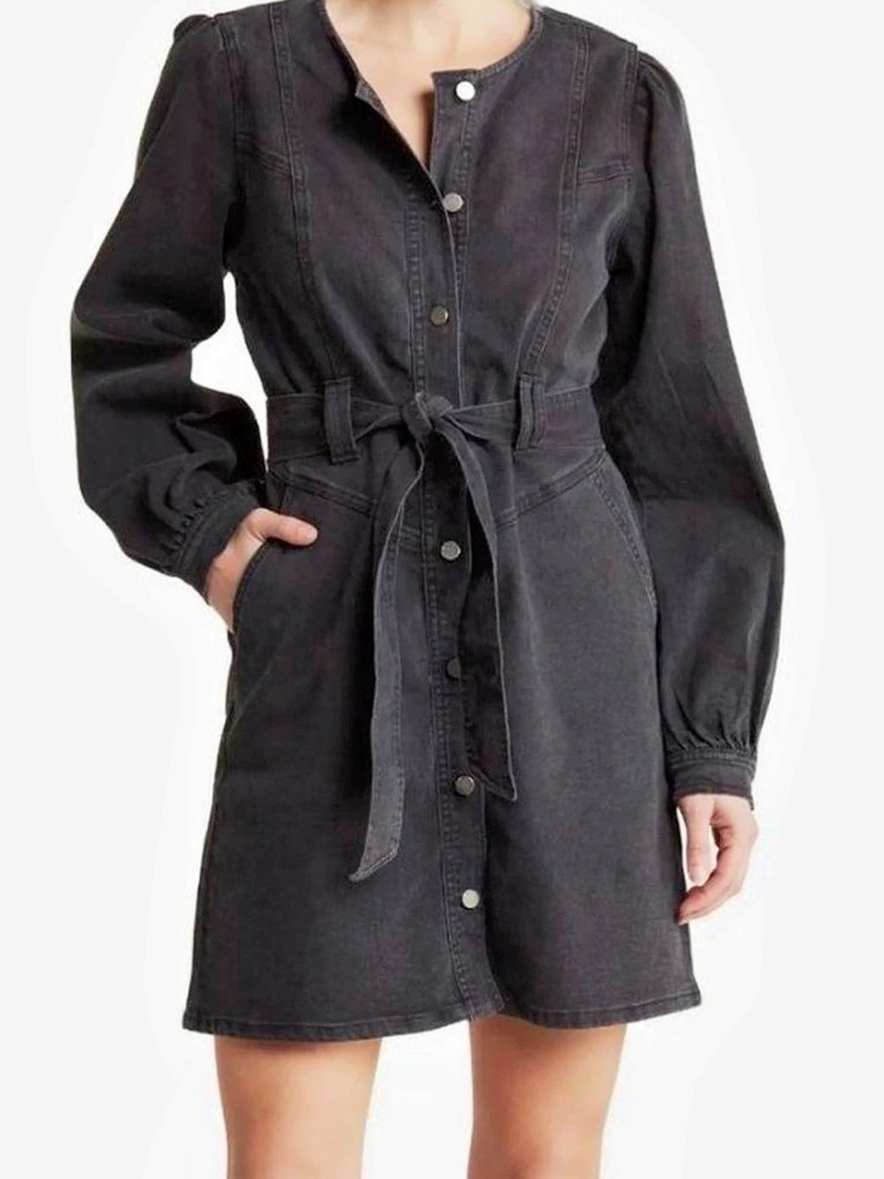 Habitual Women's Black Denim Dress